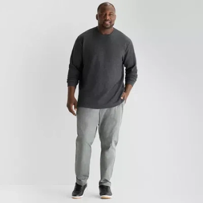 Shaquille O'neal Xlg Mens Slim Fit Big And Tall Flat Front Pant In Gray