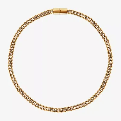 Shaquille O'neal Xlg Mens Stainless Steel 20 Inch Curb Chain Necklace In Gold