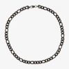 Shaquille O'neal Xlg Mens Stainless Steel 24 Inch Figaro Chain Necklace In Metallic