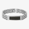 Shaquille O'neal Xlg Mens Stainless Steel 9 Inch Solid Link Id Bracelet In Multi