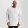 Shaquille O'neal Xlg Mens V Neck Long Sleeve Quick Dry Active Big T-shirt In White