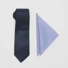 Shaquille O'neal Xlg Plaid Tie Set In Blue