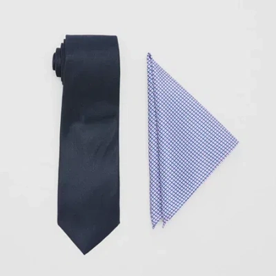 Shaquille O'neal Xlg Plaid Tie Set In Blue