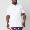 Shaquille O'neal Xlg Ribbed Big And Tall Mens Regular Fit Short Sleeve Polo Shirt In Animal Print