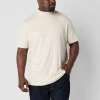 Shaquille O'neal Xlg Ribbed Mens Mock Neck Short Sleeve Big And Tall T-shirt In Nude