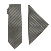 Shaquille O'neal Xlg Striped Tie Set In Brown