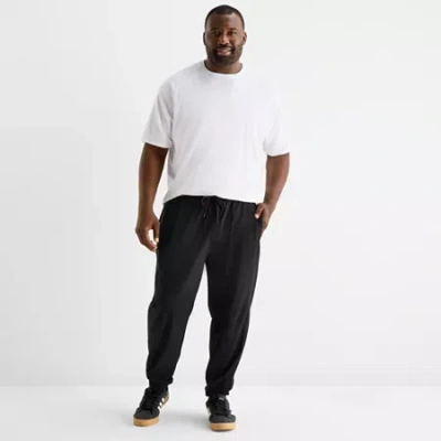 Shaquille O'neal Xlg Woven Mens Classic Fit Big And Tall Track Pant In Black