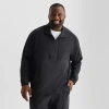 Shaquille O'neal Xlg Woven Mens Lightweight Big And Tall Track Jacket In Black