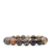 Shar Oke Men's Black / Brown / Neutrals Black Fossil Coral Bracelet