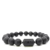 Shar Oke Men's Black / Silver Aries Zodiac Beaded Bracelet In Multi