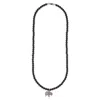 Shar Oke Men's Black / Silver Black Tourmaline & Diamonds Elephant Beaded Necklace In Multi