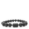 Shar Oke Men's Black / Silver Cancer Zodiac Beaded Bracelet In Multi