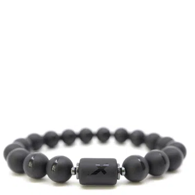 Shar Oke Men's Black / Silver Sagittarius Zodiac Beaded Bracelet In Multi