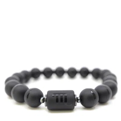 Shar Oke Men's Black / Silver Scorpio Zodiac Beaded Bracelet In Multi
