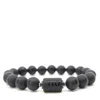 Shar Oke Men's Black / Silver Virgo Zodiac Beaded Bracelet In Multi