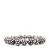 Shar Oke Men's Black / White Dzi Tibetan Agate Beaded Bracelet
