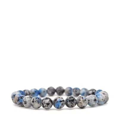 Shar Oke Men's Blue / Black / White Natural K-two Bracelet In Blue/black/white