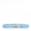 Shar Oke Men's Blue / Gold Aquamarine & 24k Pure Gold Bracelet In Blue