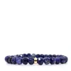 Shar Oke Men's Blue / Gold Blue Sodalite Bracelet