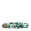 Shar Oke Men's Blue / Green / Neutrals Hubei Turquoise Bracelet In Brown