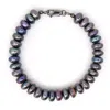 Shar Oke Men's Blue / Grey / Silver Grey Freshwater Pearl Bracelet