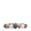 Shar Oke Men's Blue / Neutrals / Grey Aquamarine, Labradorite & Sunstone Bracelet In Multi