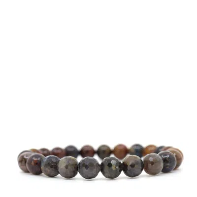 Shar Oke Men's Blue / Neutrals Pietersite & Sapphire Bracelet