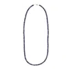 Shar Oke Men's Blue / Silver Faceted Natural Sapphire Necklace