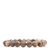 Shar Oke Men's Brown / Black Brown Sunstone Beaded Bracelet In Multi