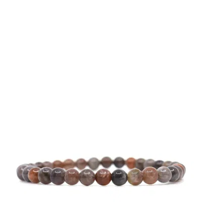 Shar Oke Men's Brown / Black Red, Brown & Black Sunstone Bracelet In Brown/black
