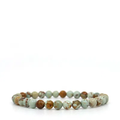 Shar Oke Men's Brown / Blue / Green Brazilian Turquoise Bracelet In Brown/blue/green