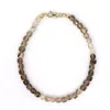Shar Oke Men's Brown / Gold Smoky Quartz Bracelet