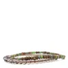 Shar Oke Men's Brown / Neutrals / Green Smoky Quartz & Brown, Green & Blue Czech Picasso Beaded Bracelet In Multi