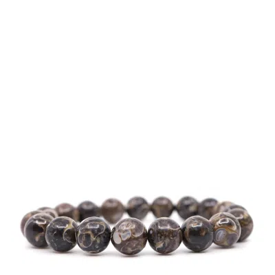 Shar Oke Men's Brown / Neutrals Turritella Agate Bracelet