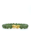 Shar Oke Men's Gold / Green Green Jade & 24k Pure Gold Pixiu Bracelet In Green