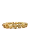Shar Oke Men's Golden Rutilated Quartz Beaded Bracelet