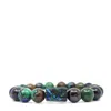 Shar Oke Men's Green / Blue Azurite Chrysocolla & 14k Solid Gold Bracelet In Multi