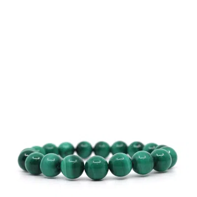 Shar Oke Men's Green Malachite Bracelet