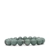 Shar Oke Men's Green / Silver Burma Jade & Diamonds Beaded Bracelet In Multi
