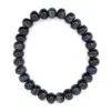Shar Oke Men's Grey & Blue Tiger's Eye Beaded Bracelet In Blue