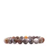 Shar Oke Men's Grey / Neutrals Botswana Agate Bracelet In Brown