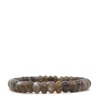 Shar Oke Men's Grey / Neutrals Grey Moonstone Bracelet In Gray