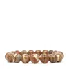 Shar Oke Men's Natural Brown Rhodochrosite Bracelet In Brown