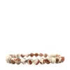 Shar Oke Men's Neutrals / Brown / Yellow Garnet & Wollastonite Beaded Bracelet