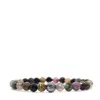 Shar Oke Men's Neutrals / Silver Tourmaline & Sterling Silver Bracelet