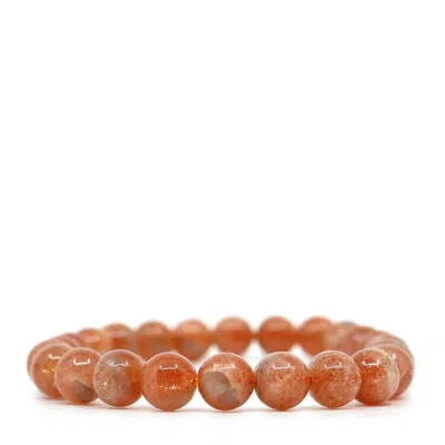 Shar Oke Men's Orange Sunstone Bracelet