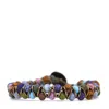 Shar Oke Men's Pink / Purple / Blue Purple, Green & Blue Picasso & Green Leather Bracelet