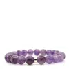 Shar Oke Men's Pink / Purple / Silver Purple Quartz Beaded Bracelet