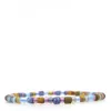 Shar Oke Men's White / Blue / Pink Pink, White & Blue Czech Picasso Beaded Bracelet In Multi