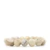 Shar Oke Men's White Moonstone Bracelet In White